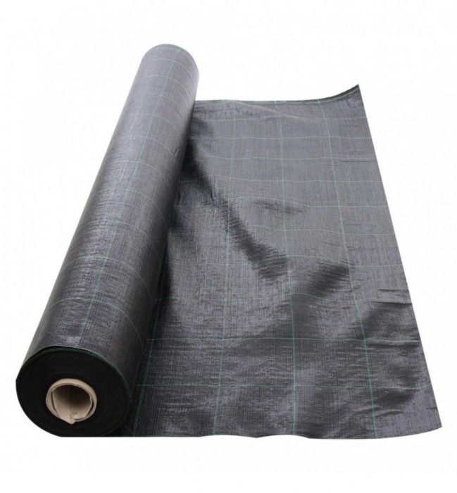 Folie agrotextil, antiburuieni, filtru UV, 1.1x50 m,polietilena, negru