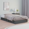 VidaXL Cadru de pat mic Single, gri, 75x190 cm, lemn masiv 820698