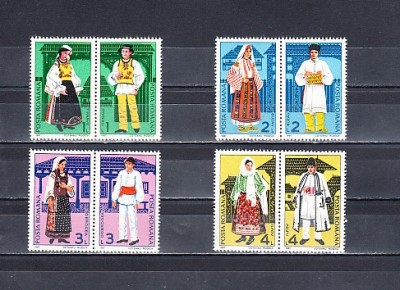 A11 TX6 4 - 1987 - Costume populare romanesti - 4 dipticuri foto