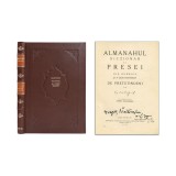 Almanahul dicționar al presei din Rom&acirc;nia și a celei rom&acirc;nești, 1926, cu dedicația lui G. Caliga