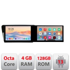 Navigatie Skoda Rapid Seat Toledo 2013+ Edotec 2 ecrane 8 core 4+128 21.6 inch Incell android Wifi 5Ghz gps internet Kit-rapid v1 CarStore Technology foto