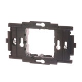 Rama fixare dubla Gewiss Top System, pentru aparataj modular, IP20, neagra