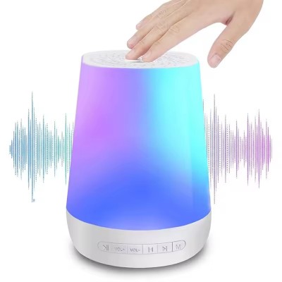 Dispozitiv Sunete Albe si Lampa de veghe, 28 Sunete, Control Tactil, Acumulator, USB Type-C, 9 Culor foto