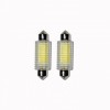 Set 2 Becuri SOFIT 39mm 12 LED COB 2W, 12V, Alb Rece cu Radiator - Auto1705
