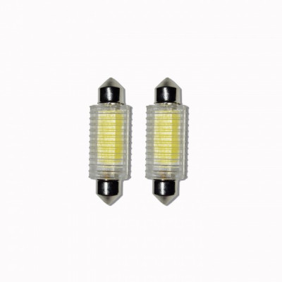 Set 2 x Bec SOFIT 2 COB , 2W cu radiator, 12LED foto