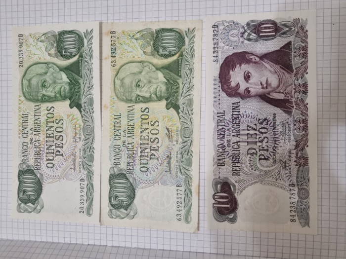 bancnote argentina 3v. dif