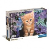 Puzzle Clementoni Pisici: Ghimbir 500 piese Compact