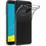 Husa Silicon Transparenta Samsung Galaxy J6 2018, Protectie Soc, Praf, Zgarieturi, Flexibila, Decupaje Porturi