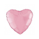 Balon Folie Metalizat Inima Roz - 45 cm
