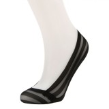 șosete Dama, Balerini, Model Invizibil, Pernuțe Gel, Culoare Negru, Mărime Unică