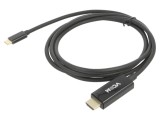 Adaptor USB 3.1 HDMI USB C Aurit 1.8m Negru PVC