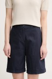 United Colors of Benetton pantaloni scurti femei, culoarea bleumarin, uni, high waist, 4CDRD901W
