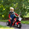 HOMCOM Motocicleta Electrica pentru Copii 3 Roti Lumini Sunete Baterie 6V Viteza 2km/h, Rosu
