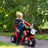 HOMCOM Motocicleta Electrica pentru Copii 3 Roti Lumini Sunete Baterie 6V Viteza 2km/h