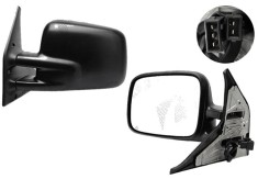 Oglinda exterioara VW Transporter (T4)/Caravelle/Multivan 1990-2003 Partea Stanga Crom Plana Electrica Cu Incalzire, carcasa neagra, 5 pini, View Max