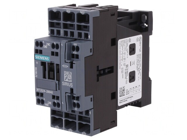 Contactor 3P NO 24VDC 12A 3 Auxiliare