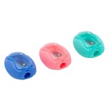 Ascuțitoare Plastic, Multicolor, Set 3 Bucăți, Capac Colorat, Oem