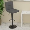 Scaun de bar, gri &icirc;nchis, material textil