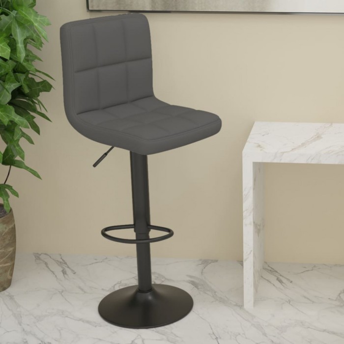 Scaun de bar, gri &icirc;nchis, material textil