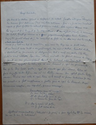 Scrisoare consistenta Pastorel ( Al. O. Teodoreanu ) , 4 foi mari foto