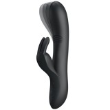 Vibrator Gemini Bending Erospace, Silicon, USB, Negru, 21 cm