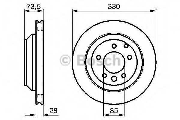 Disc frana VW TOUAREG (7LA, 7L6, 7L7) (2002 - 2010) BOSCH 0 986 479 095