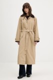 Abercrombie &amp; Fitch palton culoarea bej, KI144-5303-415