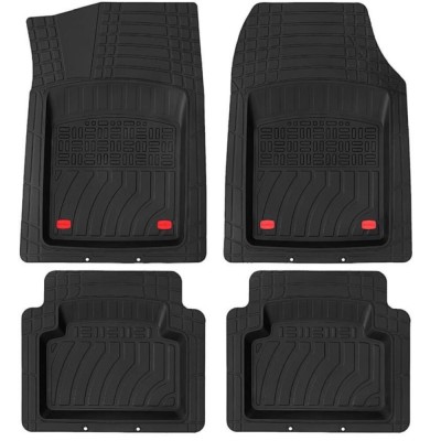 Set Covorase Auto Universale Tip Tavita JOKER, PVC, ajustabile, negru, 5 bucati foto