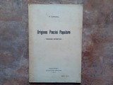 ORIGINEA POEZIEI POPULARE. PRECIZARI, DISTINCTIUNI de P. CANCEL 1922