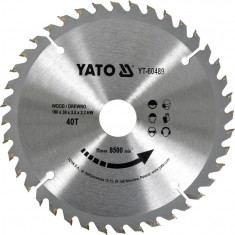 YATO Disc circular pentru lemn 190 x 30 x 3,2 T40