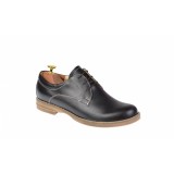 Pantofi dama casual din piele naturala maro box - P102MBOX