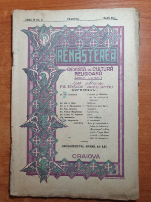 revista renasterea mai 1923 - revista de cultura religioasa foto