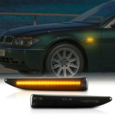 Lampi semnalizare laterala/aripi LED fumurii pentru BMW Seria 7 E65, E66 2001-2008