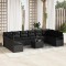 vidaXL Set de canapele pentru grădină 11 pcs Negru Rattan poli 3346573