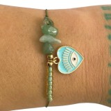 Bratara Aventurin Evil Eye - prosperitate si abundenta