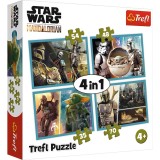 PUZZLE 4IN1 MANDALORIAN SI LUMEA LUI, TREFL 4In1