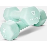 Set 2 gantere VIA FORTIS, 2x2 Kg, premium, cauciuc, Resigilat, Grad A