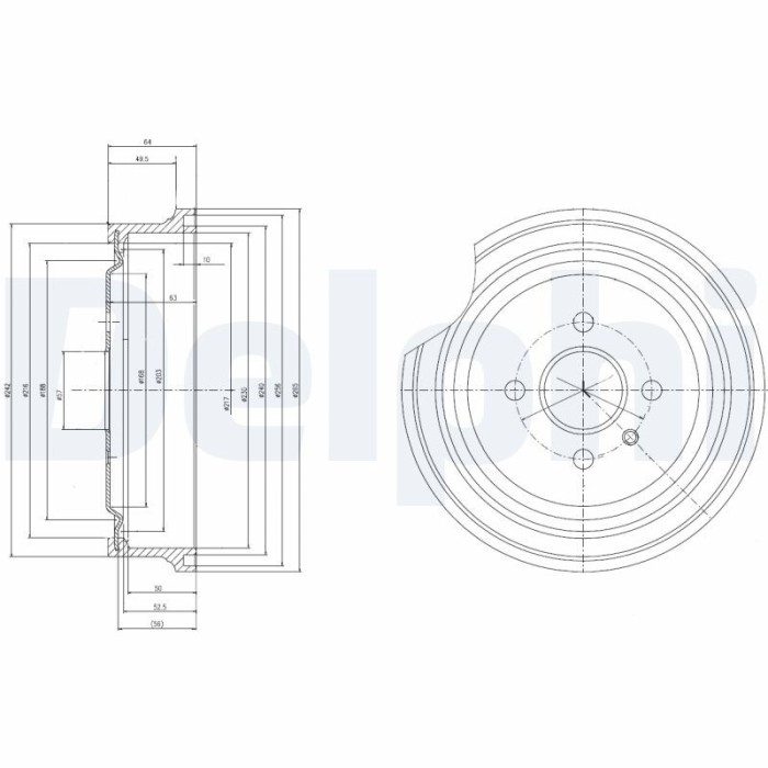 DELPHI BF367 Tambur frana