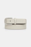 BOSS curea de piele femei, culoarea bej, 50480651