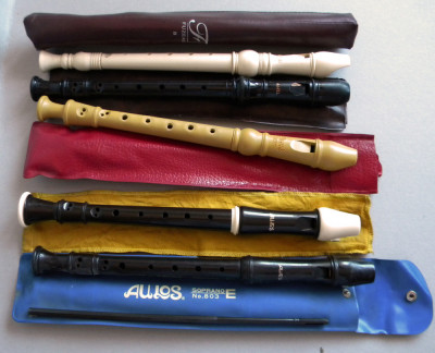 Colectie 20 fluiere, marci straine Yamaha, Aulos, Maped, Ariel, Fuzeau, Rahma foto
