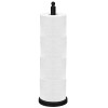 Suport hartie igienica tip tija, 52cm, negru mat