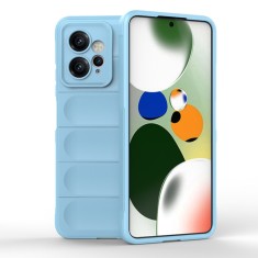 Husa pentru xiaomi redmi 12 4g / 12 5g, antisoc, margini cu striatii, design minimalist, bleu foto