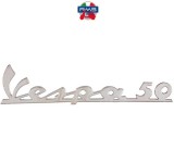 Sigla scris &quot;Vespa 50&quot; frontala Vespa 50 L (V5A1T) (66-70) - 50 R (V5A1T) (68-83) 2T AC 50cc