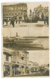 5144 - GALATI, market, ship, Romania - old postcard - used - 1930, Circulata, Printata