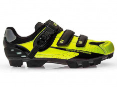 Pantofi Ciclism Brn Cross Fl Mtb Negru Verde Fluo 41 foto