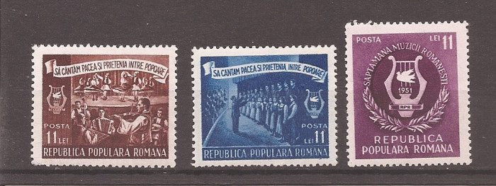 Romania 1951, LP.288 - Saptamana muzicii, MNH