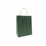 Cumpara ieftin Sacose Hartie, 32x12x42 cm, 100 Buc/Bax, Verde Inchis, Sacosa Cadou cu Maner, Plasa Hartie, Sacosa Hartie Kraft, Ambalaj Cadou cu Maner