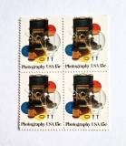 4 timbre SUA Statele Unite bloc de 4 val. MNH 1978 Fotografie Aparat Foto, Meserii, Nestampilat