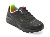 Cumpara ieftin Pantofi sport SKECHERS negri, UNO LITE, din piele ecologica