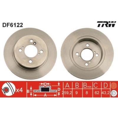 Set discuri frana Suzuki Swift 4 (Fz, 1.2 (AZG 412, ZC72S), 1.2 (AZH 412, ZC72S), 1.2 4x4 (AZG 412, ZD72S), 1.2 4x4 (AZH 412, ZD72S), 1.3 DDiS (AZG 4 foto
